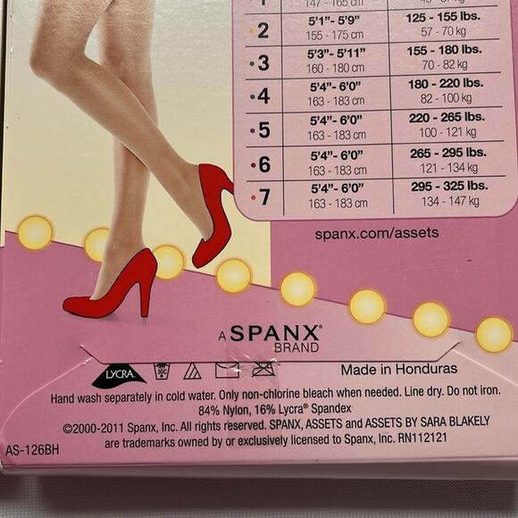 Assets by SPANX Shaping Sheer Pantyhose Black Size 1 Lot of 2 Pair - Picture 8 of 8